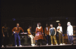 Actors (2L-R) Cleve Asbury, Brian Kaman, Debbie Allen, Stephen Bogardus, Todd Lester, Mark Fotopoulos & Sammy Smith in a scene fr. the Broadway revival of the musical "West Side Story." (New York)
