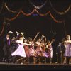 Actors (incl. Hector Jaime Mercado (L), Debbie Allen (2L), Yamil Borges (3L), Georganna Mills (2R) & James J. Mellon (R) w. cast in the "Dance at the Gym" fr. the Broadway revival of the musical "West Side Story." (New York)