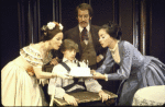 Actors (L-R) Julie Harris, Tobias Haller, David Rounds and Maureen Anderman in a scene from the Broadway play "The Last of Mrs. Lincoln." (New York)