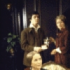 Actors (L-R) Julie Harris, Brian Farrell, Leora Dana and Kate Wilkinson in a scene from the Broadway play "The Last of Mrs. Lincoln." (New York)