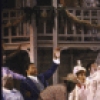 Actors (C) Sheryl Woods and Paul Trussell (who left the show prior to Broadway) in a scene from the Pre-Broadway tour of the revival of the musical "Showboat." 