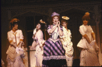 Actresses Paige O'Hara (C) and Dale Kristien (2R) with cast in a scene from the Broadway revival of the musical "Showboat." (New York)