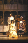 Actors (Front L-R) Wayne Turnage, Lonette McKee and Paige O'Hara in a scene from the  Broadway revival of the musical "Showboat." (New York)