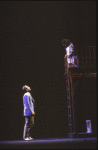 Actors Katharine Buffaloe & Rex Smith in a scene fr. the 1985 National tour of the Broadway musical "West Side Story." WASHINGTON