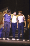 Actor Kevin Neil McCready (C) w. cast in a scene fr. the 1985 National tour of the Broadway musical "West Side Story." WASHINGTON