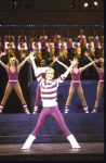 Actress Sandy Duncan (C) w. cast in a scene fr. the  Radio City Music Hall revue "5-6-7-8- Dance!." (New York)