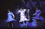 Actress Armelia McQueen (C) w. cast in a scene fr. the  Radio City Music Hall revue "5-6-7-8- Dance!." (New York)