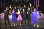 Actors (L-R) Ken Sacha, Marge Champion, Sandy Duncan, Don Correia, Bill Irwin & Armelia McQueen in a scene fr. the  Radio City Music Hall revue "5-6-7-8- Dance!." (New York)