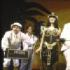 Actors (Front L-R) Henry Sutton, Mary Gordon Murray, James Coco and James Brennan in a scene from the revival of the Broadway musical "Little Me." (New York)