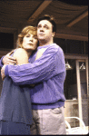Actors Roxanne Hart and Nathan Lane in a scene from the Off-Broadway play "Lips Together, Teeth Apart." (New York)