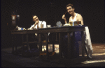 Actors (L-R) Ellis Rabb & Peter Evans in a scene fr. the Off-Broadway play "A Life in the Theatre." (New York)