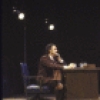 Actors (L-R) Ellis Rabb & Peter Evans in a scene fr. the Off-Broadway play "A Life in the Theatre." (New York)