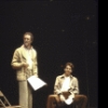 Actors (L-R) Ellis Rabb & Peter Evans in a scene fr. the Off-Broadway play "A Life in the Theatre." (New York)