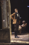 Actors (L-R) Peter Evans & Ellis Rabb in a scene fr. the Off-Broadway play "A Life in the Theatre." (New York)