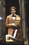 Actors (L-R) Peter Evans & Ellis Rabb in a scene fr. the Off-Broadway play "A Life in the Theatre." (New York)