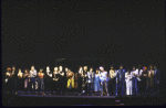 Entire cast in a scene from the Broadway musical revue "Rock 'n Roll! The First 5,000 Years." (New York)