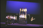 Actors in a scene from the Broadway musical revue "Rock 'n Roll! The First 5,000 Years." (New York)