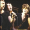 Actors (3L-2R) Tom Teeley, Marion Ramey, Lon Hoyt and Carl E. Weaver with cast in a scene from the Broadway musical revue "Rock 'n Roll! The First 5,000 Years." (New York)