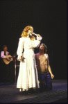 Actors (2L-R) Joyce Leigh Bowden and Dave McDonald in a scene from the Broadway musical revue "Rock 'n Roll! The First 5,000 Years." (New York)