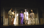 Actors (3L-2R) Paul Keith and Paul Trussell (who left the production prior to Broadway) with cast in a scene from the pre-Broadway tour of the revival of the musical "Showboat." 