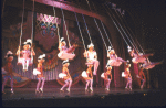 Actress Ann Jillian (on swing 6L) with "Sugar Babies" in a scene from the Broadway musical burlesque revue "Sugar Babies." (New York)