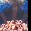 Actor Mickey Rooney (C) with the "Sugar Babies" in a scene from the Broadway musical burlesque revue "Sugar Babies." (New York)