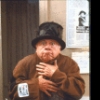 Actor Mickey Rooney clowning backstage during the Broadway musical burlesque revue "Sugar Babies." (New York)
