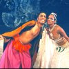 Actors Melba Moore & Gilbert Price in a scene fr. the Broadway musical "Timbuktu!." (New York)
