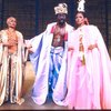 Actors (L-R) Eartha Kitt, Ira Hawkins & Melba Moore in a scene fr. the Broadway musical "Timbuktu!." (New York)