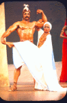 Actors Eartha Kitt & Tony Carroll in a scene fr. the Broadway musical "Timbuktu!." (New York)