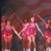 Actresses (Front L-R) Renee Veneziale, Veanne Cox, Nikki Rene, Andrea Leigh-Smith and Donna Marie Elio with cast in a scene from the Broadway musical "Smile." (New York)