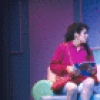 Actresses (L-R) Lauren Goler and Tia Riebling in a scene from the Broadway musical "Smile." (New York)