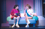 Actresses (L-R) Lauren Goler and Tia Riebling in a scene from the Broadway musical "Smile." (New York)