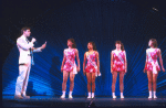 Actors (L-R) Jeff MacCarthy, Anne Bobby, Valerie Lau-Kee, Mana Allen and Renee Veneziale in a scene from the Broadway musical "Smile." (New York)
