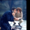 Actors Cliff Gorman (as comedian Lenny Bruce) and Paul Lieber in a scene from the Broadway play "Lenny." (New York)