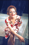 Actress Erica Yohn as comedian Lenny Bruce's mother Sally Marr in a scene from the Broadway play "Lenny." (New York)