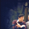 Actors (L-R) Johnny Armen, Cliff Gorman (as comedian Lenny Bruce) and Paul Lieber in a scene from the Broadway play "Lenny." (New York)