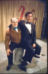 Actors (L-R) Robert Weil and Cliff Gorman as comedian Lenny Bruce in a scene from the Broadway play "Lenny." (New York)