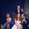 Actors (Rear L-R) Robert Weil and Marker Bloomst; (Front L-R) Melody Santangelo, Jane House, Joe Silver, Paul Lieber, Erica Yohn and Johnny Armen in a scene from the Broadway play "Lenny." (New York)