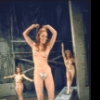 Actresses (L-R) Melody Santangelo, Jane House and Jeannette Ertelt in a scene from the Broadway play "Lenny." (New York)