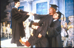 Actors (L-R) Peter Shawn, Albert Macklin and Ralph Bruneau in a scene from the Broadway musical "Doonesbury." (New York)