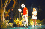 Actors (L-R) Lauren Tom, Keith Szarabajka and Laura Dean in a scene from the Broadway musical "Doonesbury." (New York)