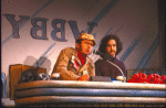 Actors (L-R) Reathel Bean and Mark Linn-Baker in a scene from the Broadway musical "Doonesbury." (New York)