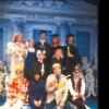Actors (L-R) Barbara Andres, Kate Burton, Ralph Bruneau, Albert Macklin and Mark Linn-Baker; (Middle L-R) Keith Szarabajka and Laura Dean; (Front L-R) Gary Beach, Lauren Tom, Reathel Bean and Peter Shawn in a scene from the Broadway musical "Doonesbury." (New York)