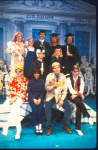 Actors (L-R) Barbara Andres, Kate Burton, Ralph Bruneau, Albert Macklin and Mark Linn-Baker; (Middle L-R) Keith Szarabajka and Laura Dean; (Front L-R) Gary Beach, Lauren Tom, Reathel Bean and Peter Shawn in a scene from the Broadway musical "Doonesbury." (New York)