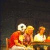 Actors (L-R) Keith Szarabajka, Laura Dean, Barbara Andres, Albert Macklin, Mark Linn-Baker, Ralph Bruneau and Kate Burton in a scene from the Broadway musical "Doonesbury." (New York)