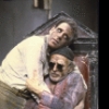 Actors (L-R) Peter Evans and Alvin Epstein in a scene from the Off-Broadway revival of the play "Endgame." (New York)