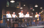 Actresses (L-R) Cordelia Richards, Mary Klug, Wendie Malick, Elizabeth Kemp, Laura San Giacomo and Christine Estabrook in a scene from the WPA Theatre's production of the Off-Broadway play "North Shore Fish." (New York)