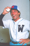 Actor Joe Namath in a publicity shot fr. the Jones Beach revival of the Broadway musical "Damn Yankees." (New York)