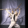 Actors (L-R) Tzi Ma and John Lone in a scene from the Off-Broadway play "The Dance and the Railroad." (New York)